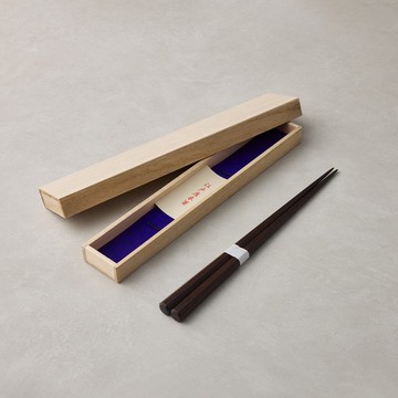 日本川上-總八角黑檀木筷(23.5cm)-禮盒裝(23.5cm)