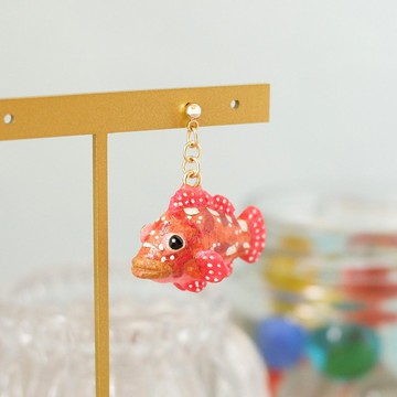 和紙飾品 耳夾/耳針 石狗公 海洋魚類