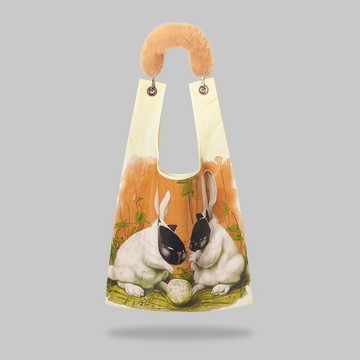 Bunny Fusion Toby Bag | 配可拆仿毛肩帶