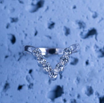 V字造型 流線型 SV925 戒指 可選色 可鐫刻 台灣免運【訂製生產】S-082