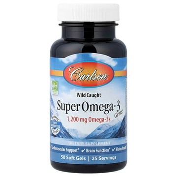 Carlson, Gems® 高級野生 Omega-3 魚油軟膠囊，50 粒軟膠囊