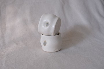 白釉野斑- 茶杯組-1