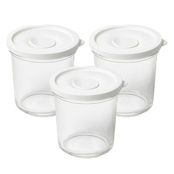 Glasslock 大容量飯盒 690ml  椰奶  3個
