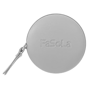 FaSoLa 新版迷你捲尺 隨身PU量尺 一鍵自動卡位/圓形-灰色  2個  150cm