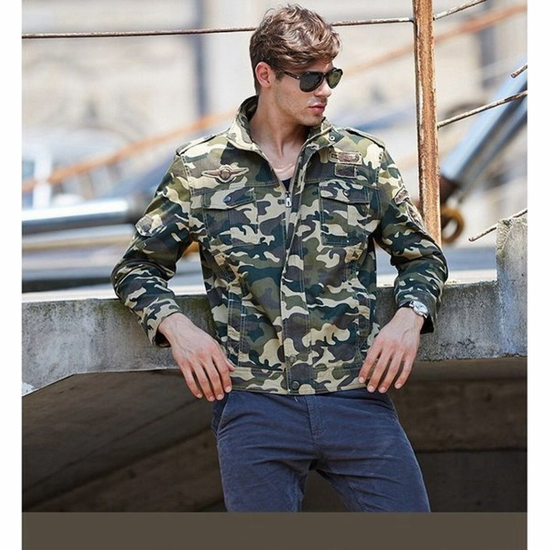 ミリタリージャケットメンズ迷彩柄ミリタリーコートカモフラジャケットアウター多ポケットカジュアル 通販 Lineポイント最大get Lineショッピング
