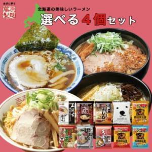 藤原製麺 ラーメン 選べる4個セット  札幌 旭川