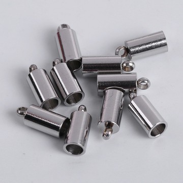 ✅精選【PS157】【10個/包】2-10MM不銹鋼帶吊流蘇帽吊桶皮繩扣 DIY手工飾品配件材料