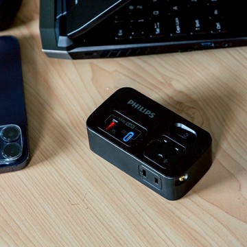 一開二 65W PD多功能壁插轉接器 (附加USB充電座) CHP9026-2色可選 白色