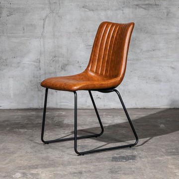 【obis】Marian 瑪蓮工業風皮質餐椅/休閒椅(二色可選)