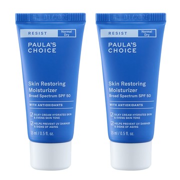 Paula’s Choice_寶拉珍選 抗老化保濕防曬乳SPF50 15ml 2入組 效期至2026.01