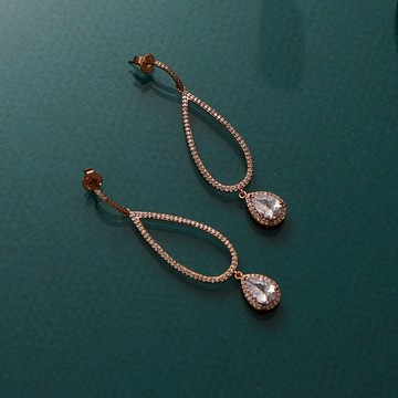 SOIRÉE BY N.Y. 蒔華芮︱絕美奢華滿鑽耳環(玫瑰金色/銀色)