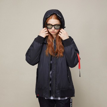 【中性款】 多穿法鋪棉飛行外套 / 黑色