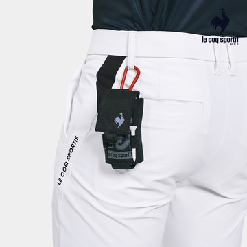 【LE COQ SPORTIF GOLF公雞高爾夫】男款黑色方便取球無壓力設計附兩根球T小球袋 QGV0J711
