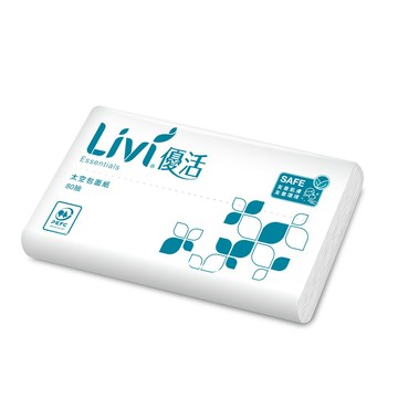 Livi 抽取式面紙(80抽x96包/箱)(綠波系列)