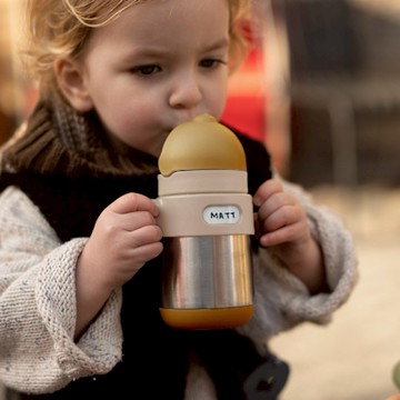 MEROWARE 日本皇冠米樂 MATT不銹鋼保溫吸管杯270ml 多款可選