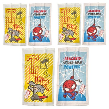 LIFE 來福牌 迪士尼英雄聯盟系列 洗臉巾 2入 28x50cm 100%棉  紅色 + 藍色 + 白色 + 灰色  3組