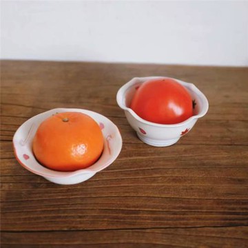 雜置社日式小皿陶瓷高腳碗古典葵口碗醬碗日料餐具小缽