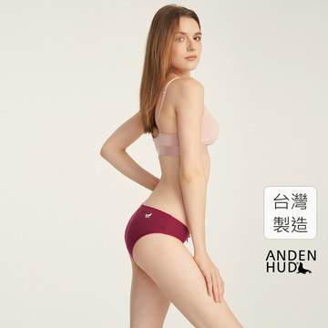 【Anden Hud】心願．花邊低腰三角內褲(好運紅-蝴蝶) 純棉台灣製