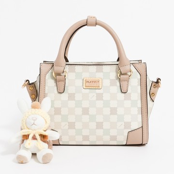 PLAYBOY - 手提包附長背帶  Wool & Whimsy系列 - 卡其色/552-5001-26-6