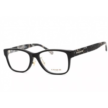 COACH | 藝術刷色LOGO長方框眼鏡 |光影黑