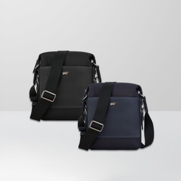 【免費升級送禮包裝】尼爾-C 直式斜背包-黑色/深藍色/BF574-17