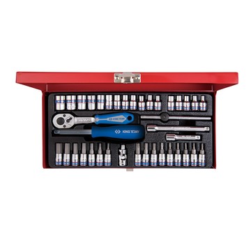 KING TONY 金統立 DR.套筒扳手組 39件式 1/4 drive socket set  1組