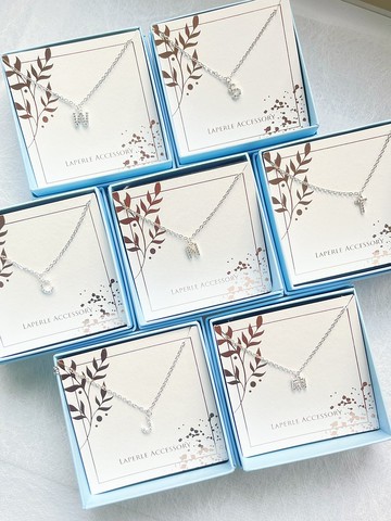 英文字母  鋯石 輕珠寶 頸鏈 項鍊 婚禮小物 姊妹禮物 生日禮物