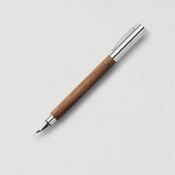 【Faber-Castell】成吉思汗AMBITION胡桃木鋼筆-F尖 免費刻字