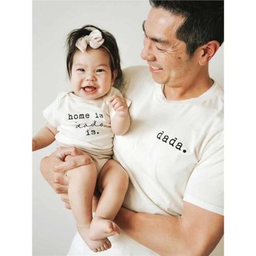 親子裝夏裝短袖大碼t恤高端洋氣一家三口四口父女父子爺爺奶奶裝
