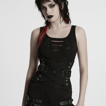 龐克下界海盜鋼骨綁繩腰封 / 束腰