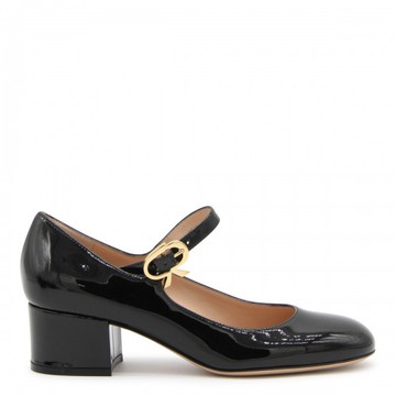 Gianvito Rossi - Black Leather Ribbon Pumps 37½