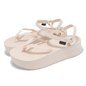 Teva 厚底涼鞋 W Flatform Sandal Slim 女鞋 椰白 細帶 增高 戶外 休閒 1164630CCN