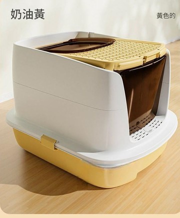 貓砂盆超大號頂入式貓廁所幼貓防外濺防臭簡易便宜全封閉式