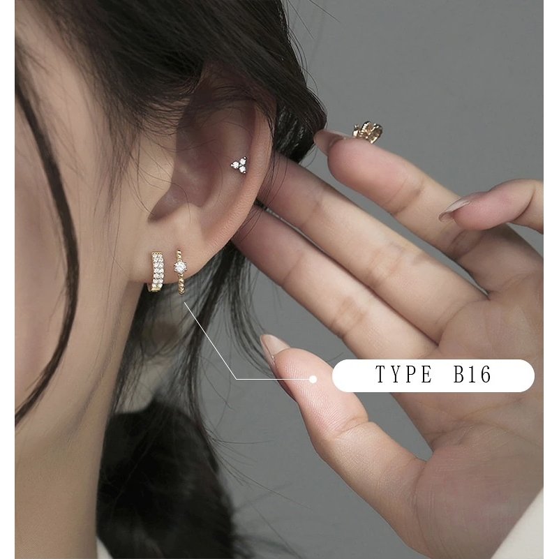 A06 ピアス 軟骨ピアス イヤーカフ ボディーピアス つけっぱなし Czダイヤ 韓国ファッション シルバー925 18金仕上げ レディース 通販 Lineポイント最大0 5 Get Lineショッピング