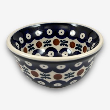 波蘭手繪手工陶-飯碗 11.5cm 孔雀眼系列 設計師款