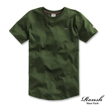 Roush 小鐵牌圓領精梳棉圓弧短TEE(2215122)