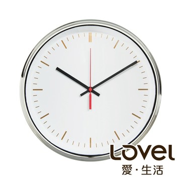 出清下殺499-Lovel 31cm工業極簡鐵框魚眼鏡面靜音時鐘 - 共2款