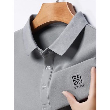 100%純棉男士短袖t袖新款polo衫男高端刺繡翻領百搭休閑半袖上衣