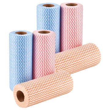 小麥購物 拋棄式抹布 Y311 顏色隨機 80g  3捲  2組