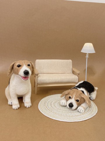 全身款擺飾客製羊毛氈-米格魯