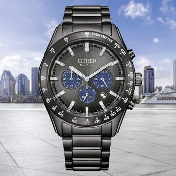 CITIZEN 星辰 Chronograph 光動能 碼錶計時 三眼 男錶 CA4677-50H 送禮 禮物 推薦