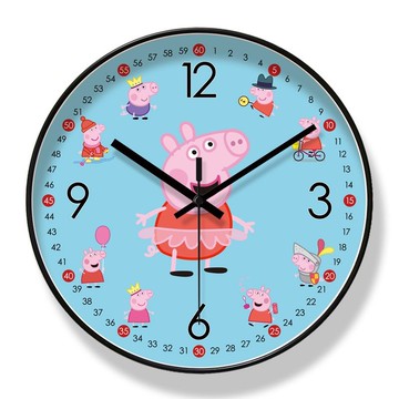 台灣發貨🔸靜音時鐘✅早教認表掛鐘 幼兒園教室時鐘 兒童房掛鐘 簡約靜音掛鐘 卡通掛鐘