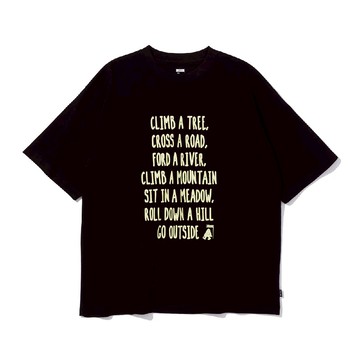 日本限定 POLER ROLL DOWN RELAX FIT TEE  經典標語寬鬆短袖T恤 / 黑