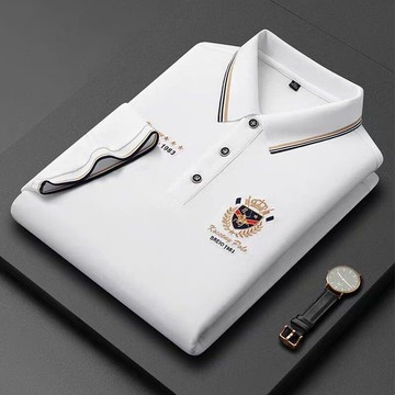 臺灣出貨|美式絲光棉POLO衫男|大碼45-90公斤男裝上衣|夏季短袖POLO衫|高檔翻領上衣|簡約韓版上衣|透氣速乾衫