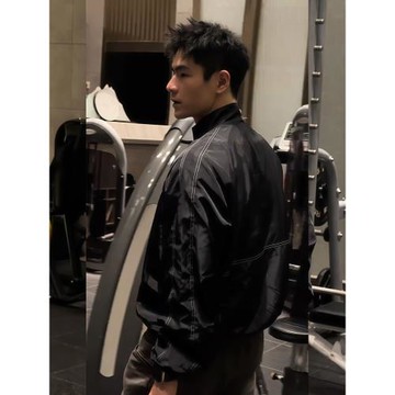 美式輕薄防曬衣外套男夏薄款cleanfit短款飛行夾克速干健身體能服