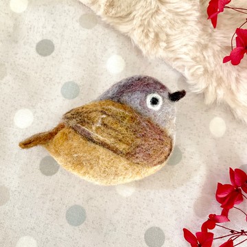 【只有一件】羊毛氈 / 手作 / 鳥 /  胸針 / 別針