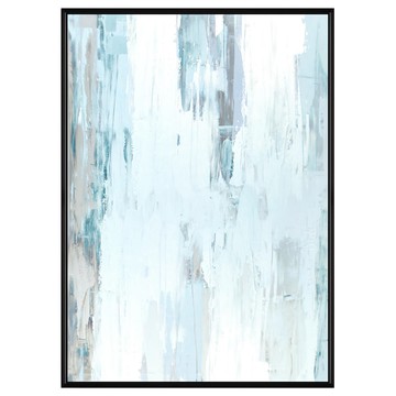 菠蘿選畫所 抽象畫 藍色冬季掛畫 北歐風 藝術裝飾畫  40 x 30cm  黑色