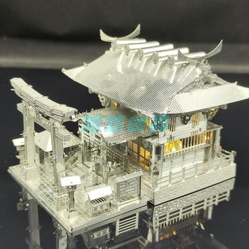 【3D金屬立體拼圖】良願神社 DIY手工模型 益智拼裝 金屬拼圖 擺飾 擺件 玩具 禮品 建築模型
