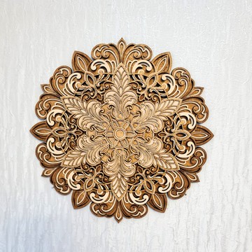 曼陀羅牆藝術精神裝飾 3D 多層花木蓮花瑜珈脈輪