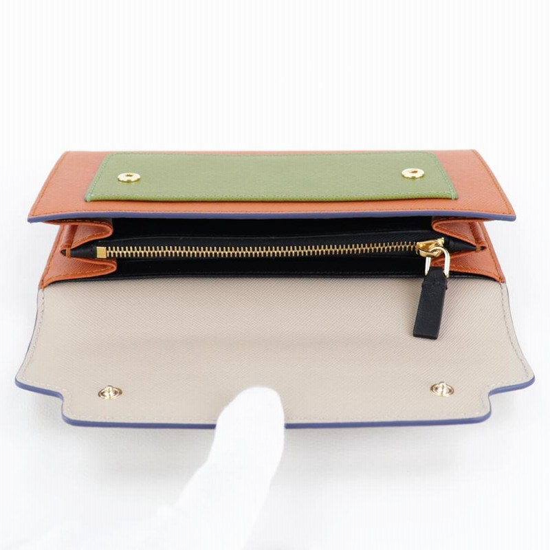マルニ 財布 長財布 MARNI 二つ折り バイカラー レザー 本革